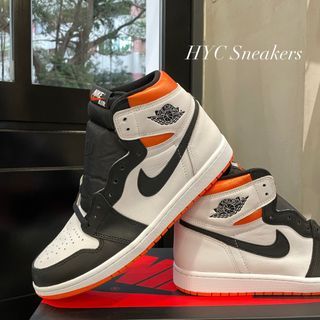 [HYC] 全新現貨 AIR JORDAN 1 RETRO HIGH OG Electro Orange 白黑橘 黑腳趾 扣碎4.0 US11 555088-180