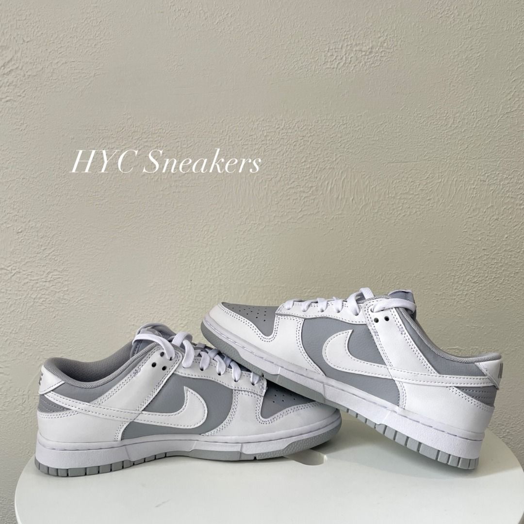 HYC] 全新現貨NIKE DUNK LOW WHITE GREY 反轉灰白極簡灰白低飽和煙灰