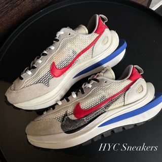 [HYC] NIKE VAPORWAFFLE SACAI ROYAL FUCHSIA 解構 白藍紅 增高鞋 US9 CV1363-100 裸鞋