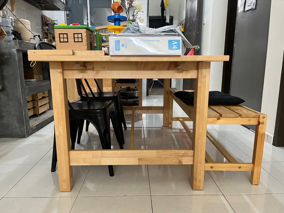 Ikea table and on sale bench sets