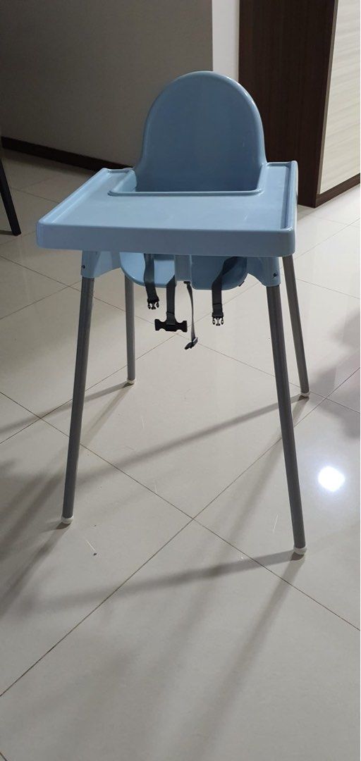 Blue ikea high chair discount