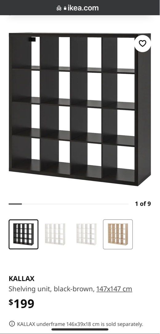 IKEA Kallax 4x4 Shelving Unit, Furniture & Home Living, Furniture