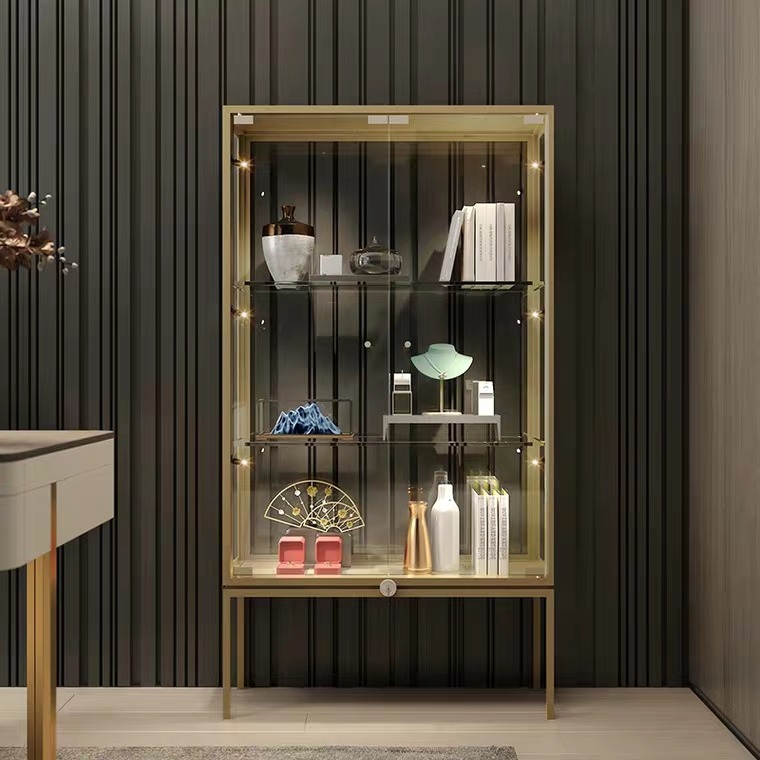 IRIDIUM Modern Glass Display Cabinet, Furniture & Home Living ...