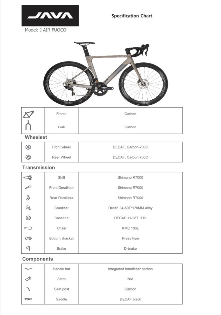 Java fuoco 2023 model, Sports Equipment, Bicycles & Parts, Bicycles on ...