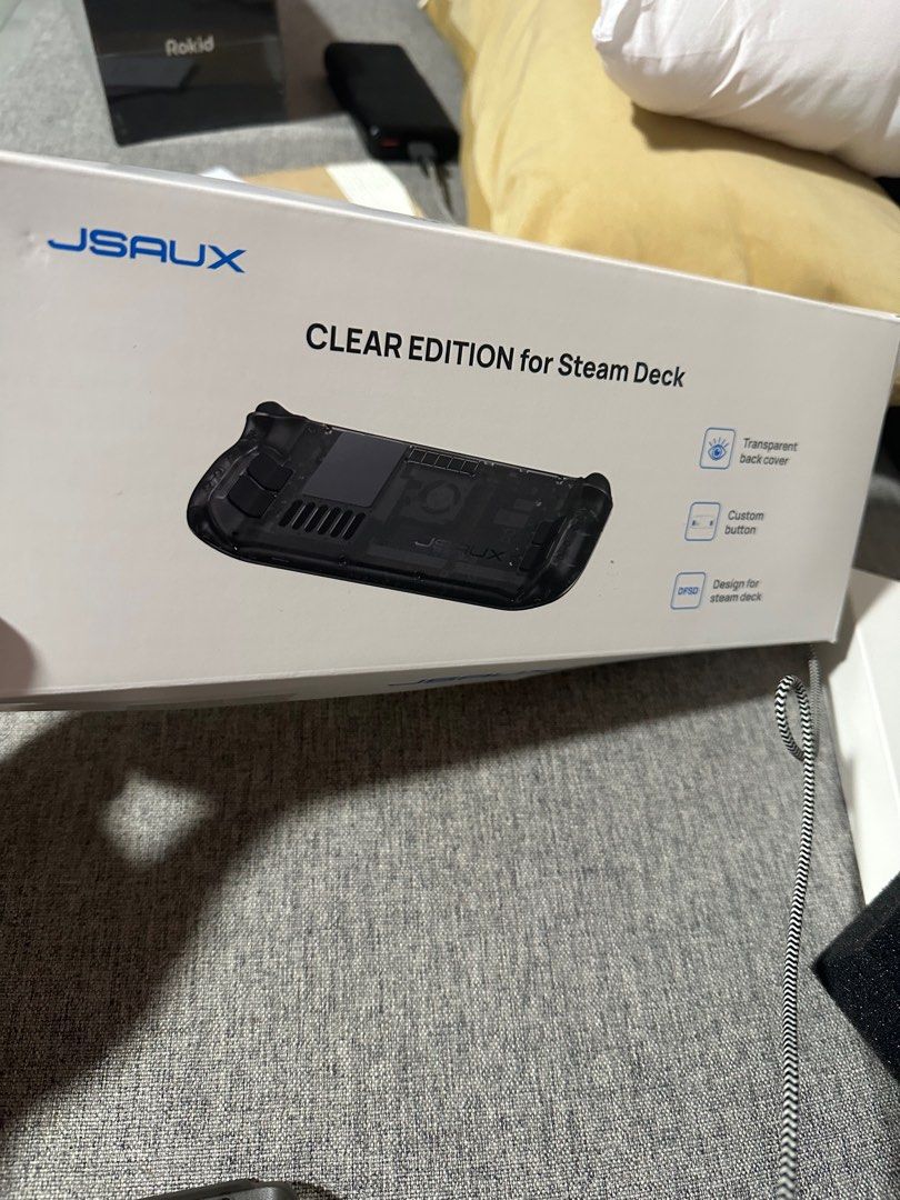 Jsaux steam deck clear backplate, Video Gaming, Gaming Accessories