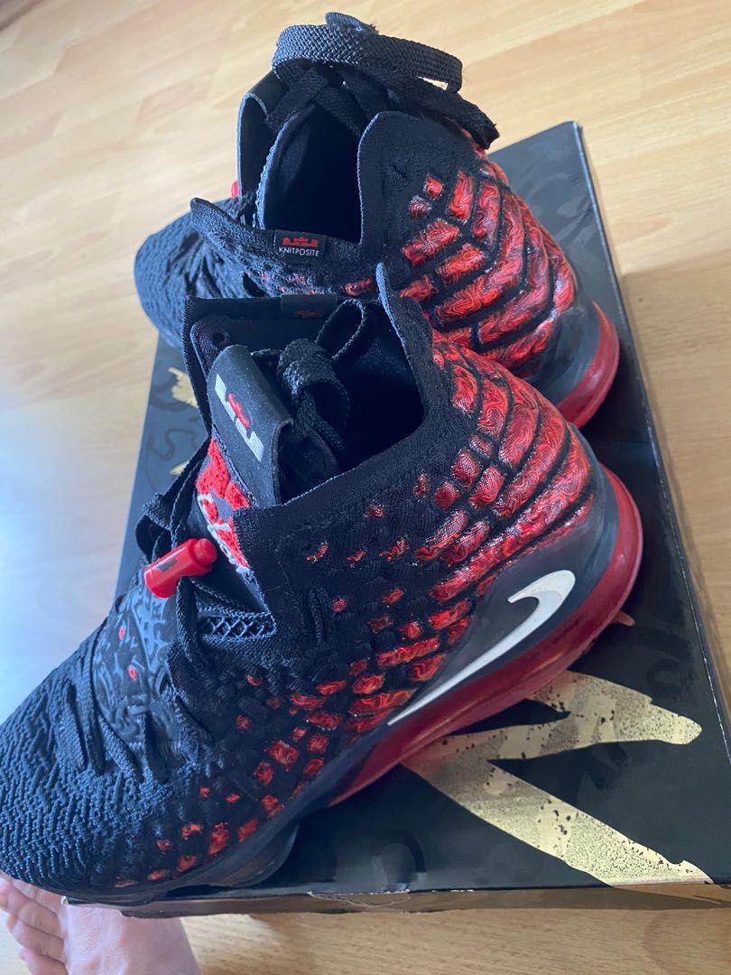 lebron 17 infrared on feet