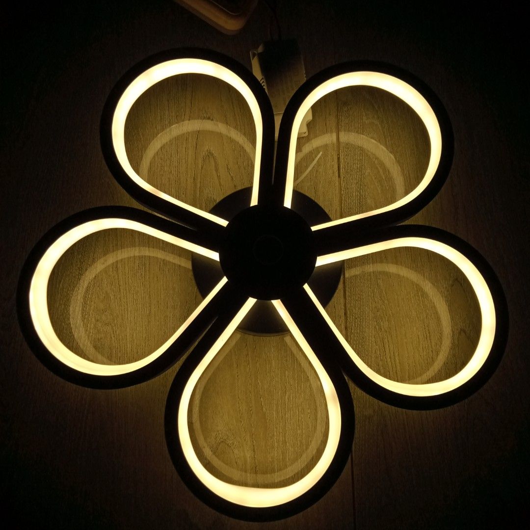 LED Flower Design Ceiling Light (Category: Lighting) located in Manila. Submitted by PickClickShip (Listing ID 1223829131, Image 3). Description: LED Flower Design Nordic Ceiling Light A ceiling light with Nordic style Flower Design that is not too big and not too wide for your living room, bedroom, kitchen, etc. - 3 modes of light : white, warm and yellow - 220V / 50-60Hz / 25-35W - dimension: 12" diameter, petal: 5" length.