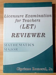 Licensure Examination For Teachers LET Reviewer Mathematics Major
