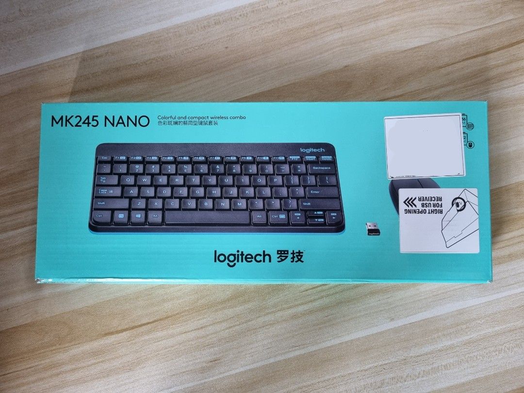 Logitech MK245 NANO, wireless keyboard and wireless mouse, gaming