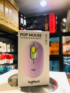 Logitech POP Wireless / Bluetooth Multi-Device Mouse with Emoji Button Function Daydream Mint