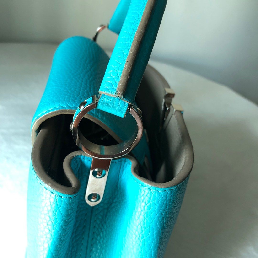 Louis Vuitton Turquoise Taurillon Leather Capucines BB Bag