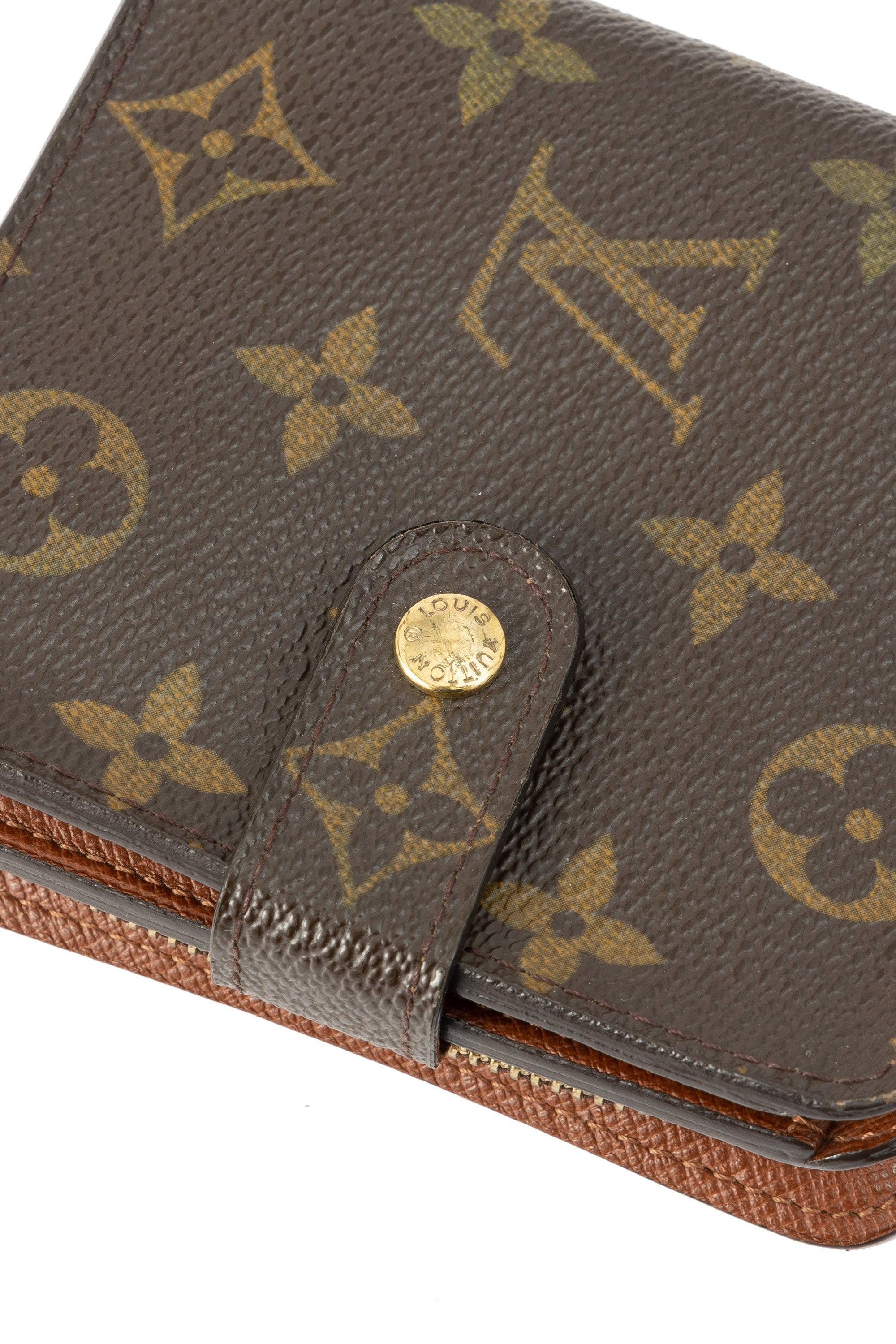 Louis Vuitton LV Monogram Coated Canvas Compact Wallet - Brown