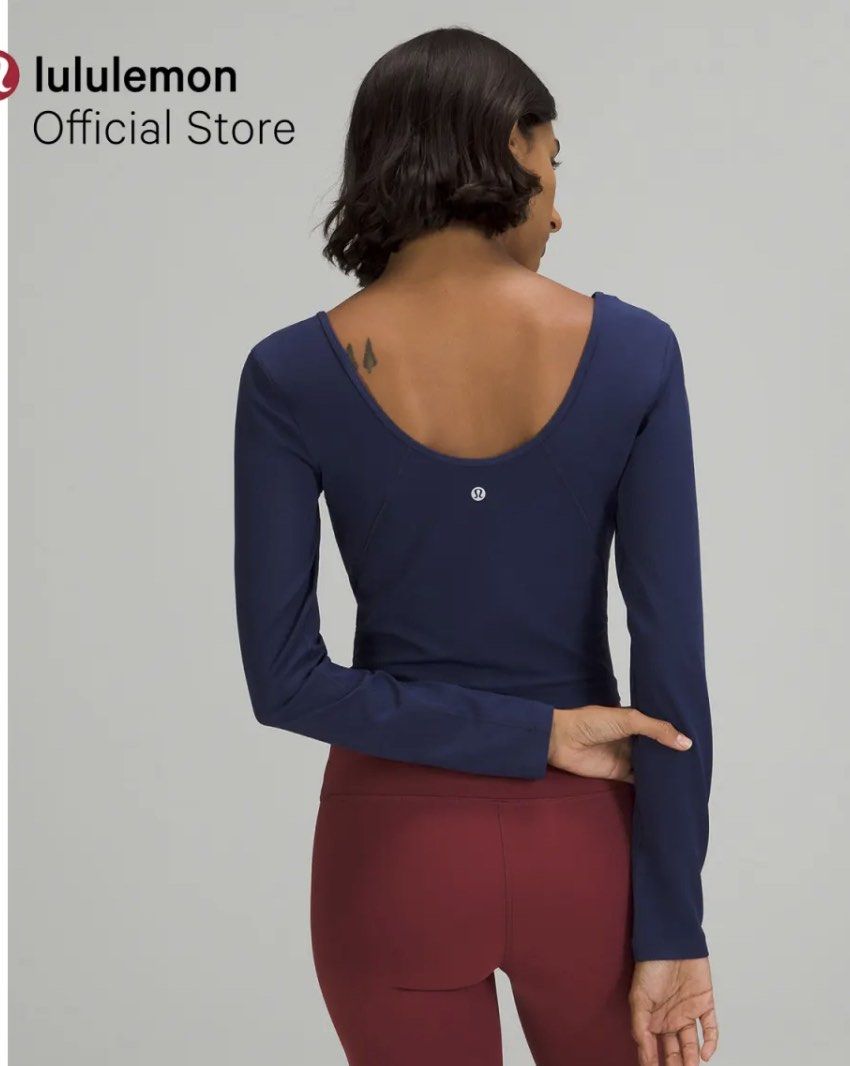 Lululemon Align Long Sleeve - Navy Blue (Size 10), Women's Fashion