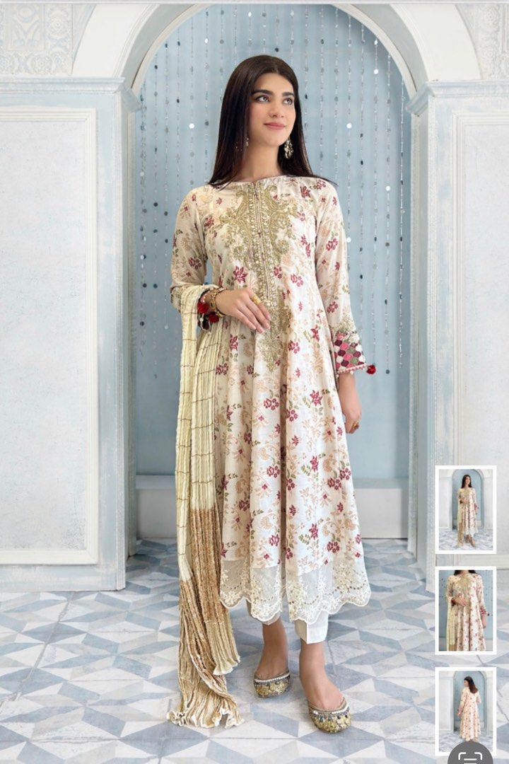 MARIA B designer Embroidered Lace Embellished Pakistani festive