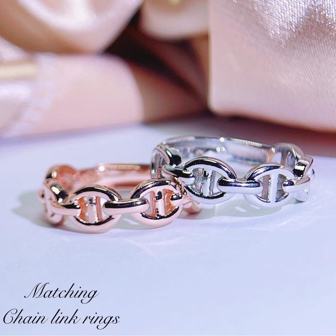 Matching Chain link rings Women s Fashion Jewelry Organisers