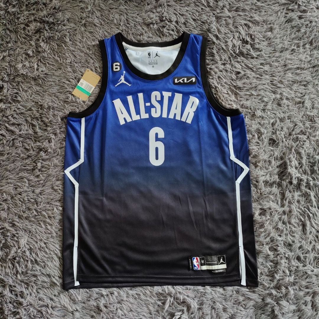 2023 NBA All Star Blue 6#JAMES Hot Pressed Jersey