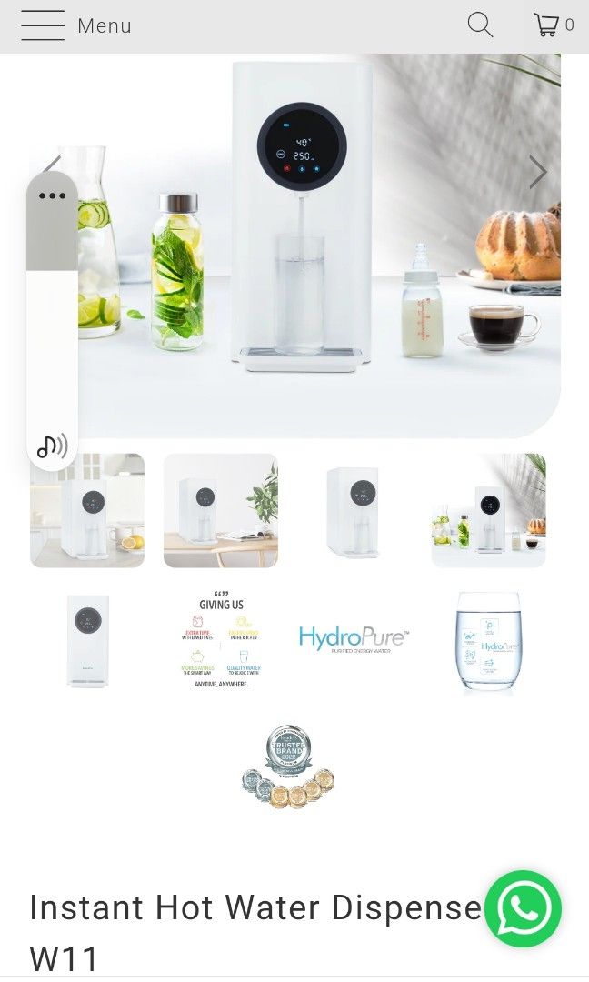 Novita instant hot water dispenser W11, TV & Home Appliances, Kitchen