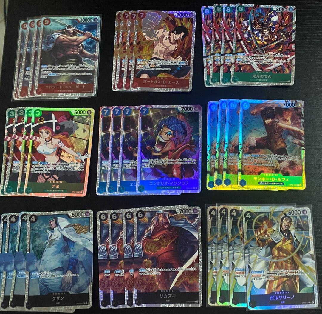 One Piece OP02 OP2 OP02 Paramount War SR TCG Cards Whitebeard Ace Oden