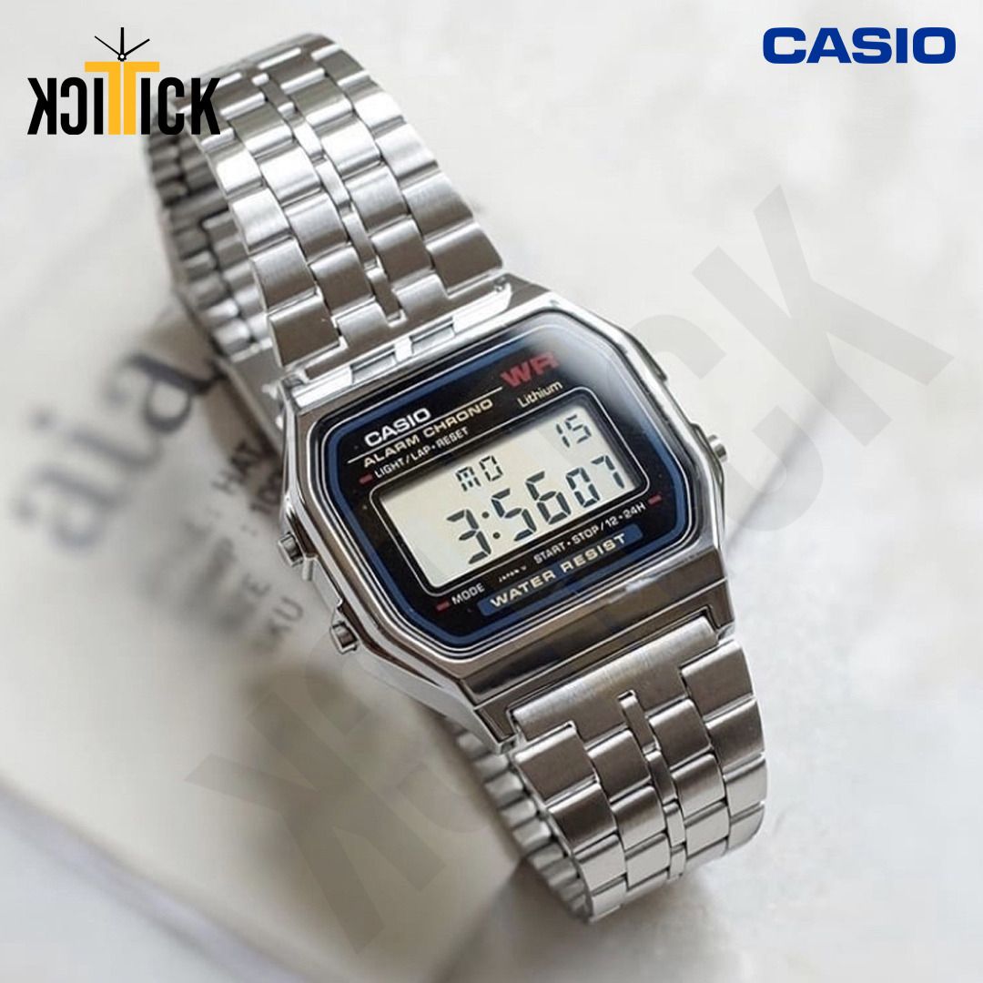 Original Casio A159WAN1DF Silver Stainless Steels Classic Digital