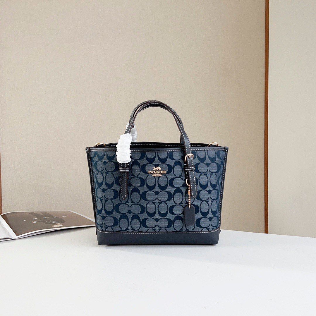 Coach mini emma satchel denim top