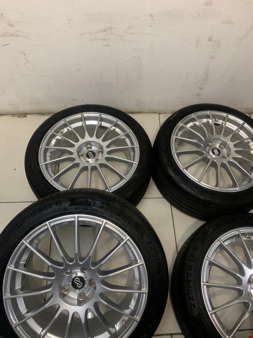 Original Enkei 5x100 17x8 et48 , Car Accessories, Tyres & Rims on Carousell