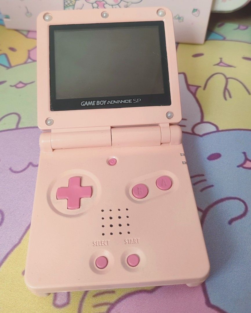 Pastel Pink Modded Gameboy Advance SP 101, Video Gaming, Video Game