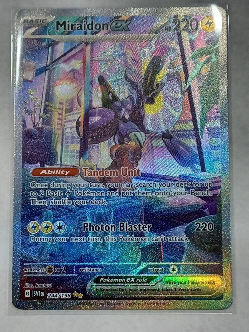 Pokemon TCG Miraidon ex - 244/198 - Special Illustration Rare, Hobbies &  Toys, Toys & Games on Carousell