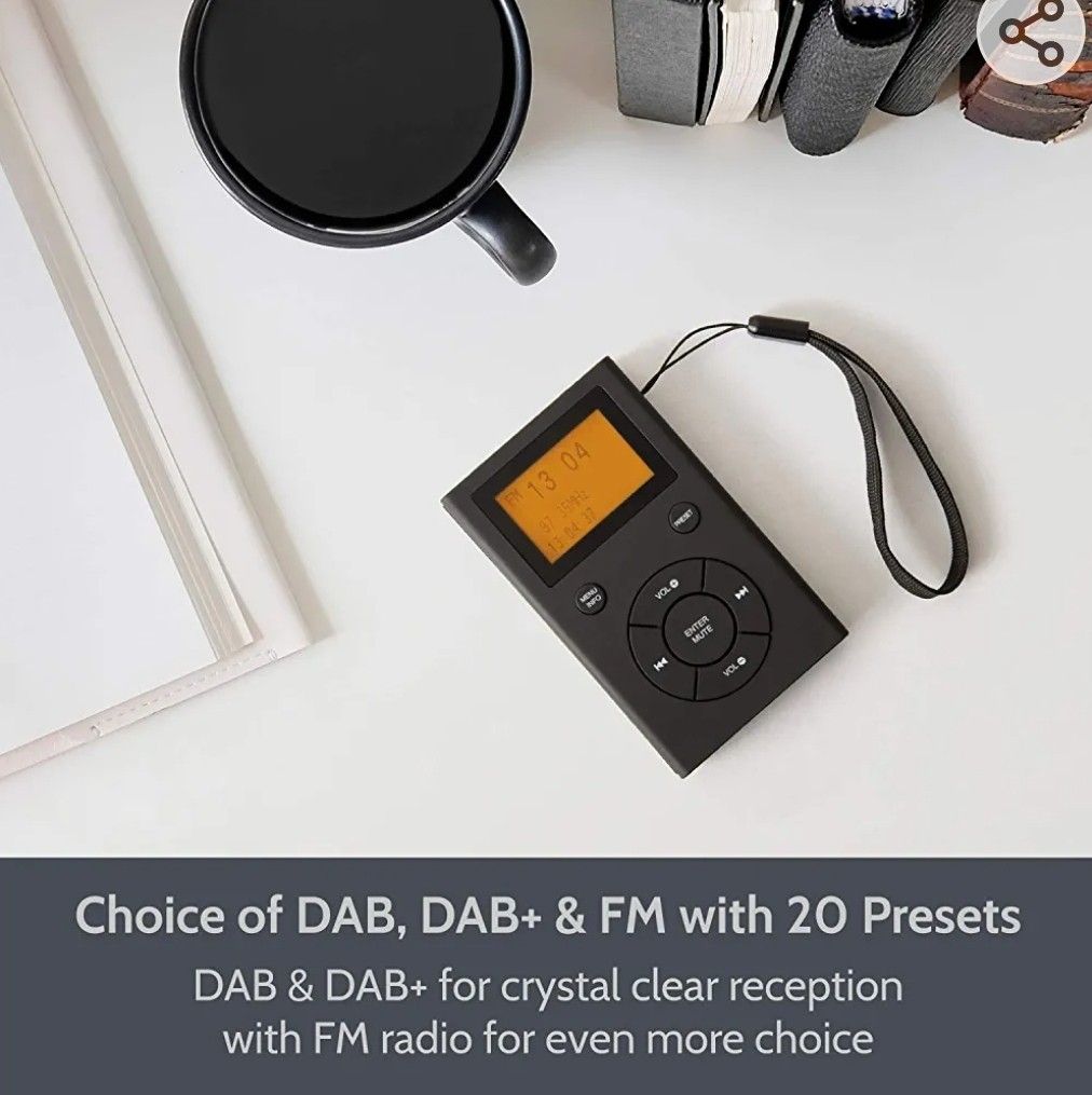 Portable DAB/DAB+ & FM Radio, Rechargeable Battery Powered Portable DAB ...