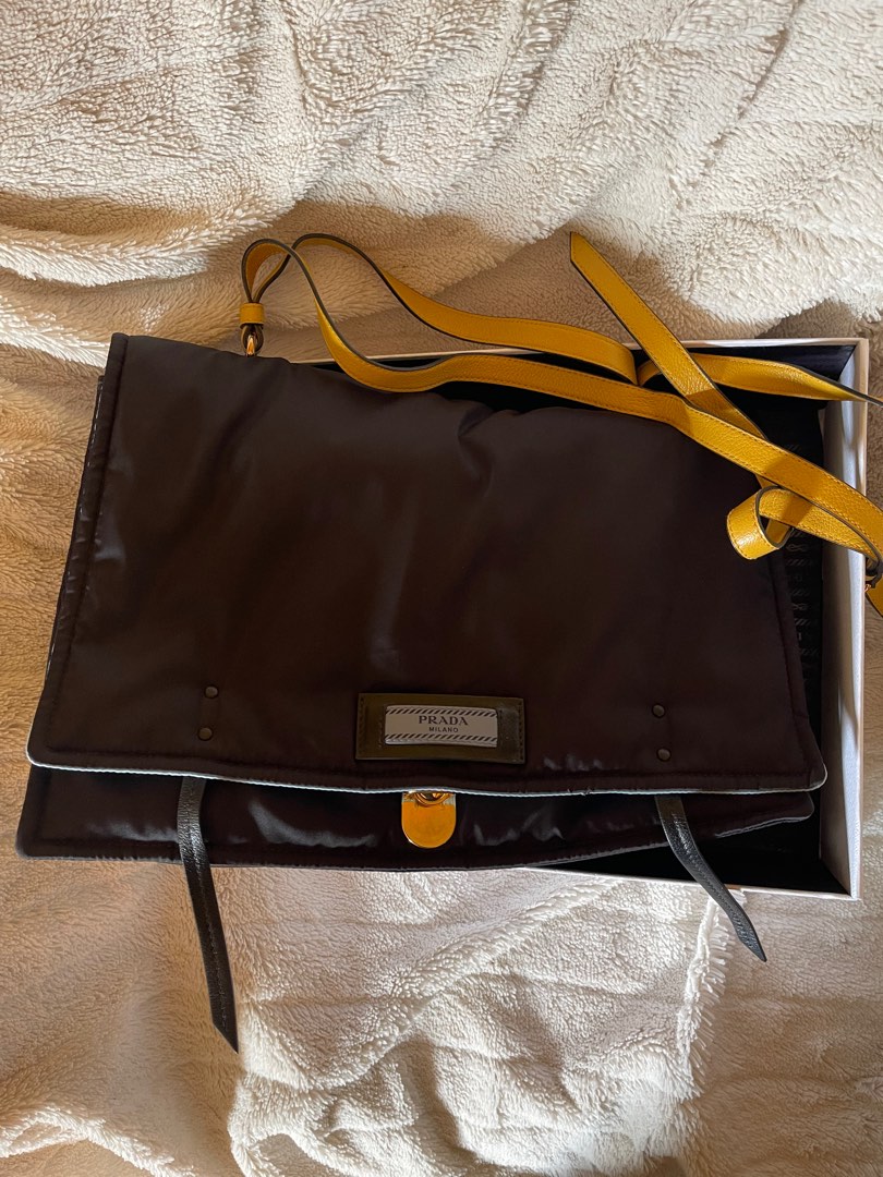 prada etiquette messenger bag, Luxury, Bags & Wallets on Carousell