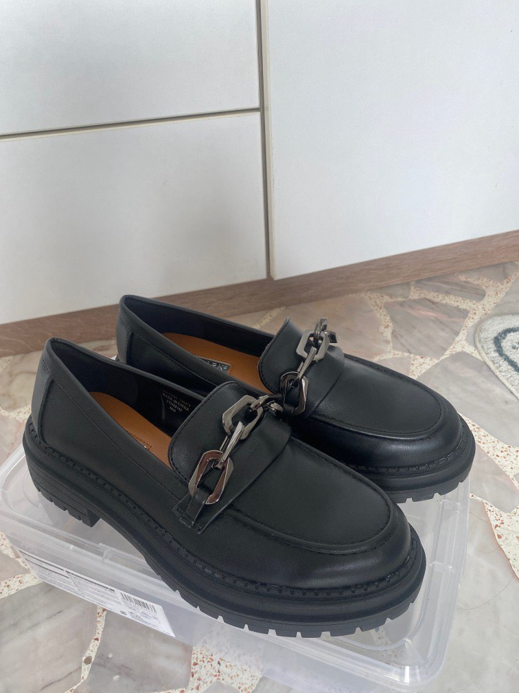 Primark loafers with chain design, Women's Fashion, Footwear, Loafers