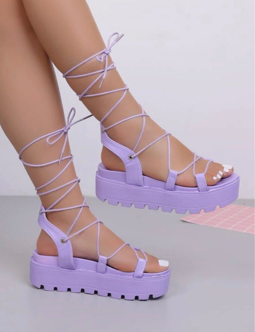 Purple strap sandals new arrivals
