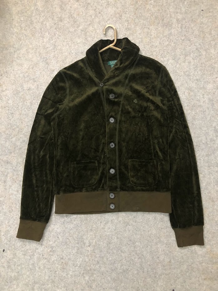 RALPH LAUREN VTG Olive Green Velvet Soft Bomber Jacket Size Small, Women's  Fashion, Coats, Jackets and Outerwear on Carousell