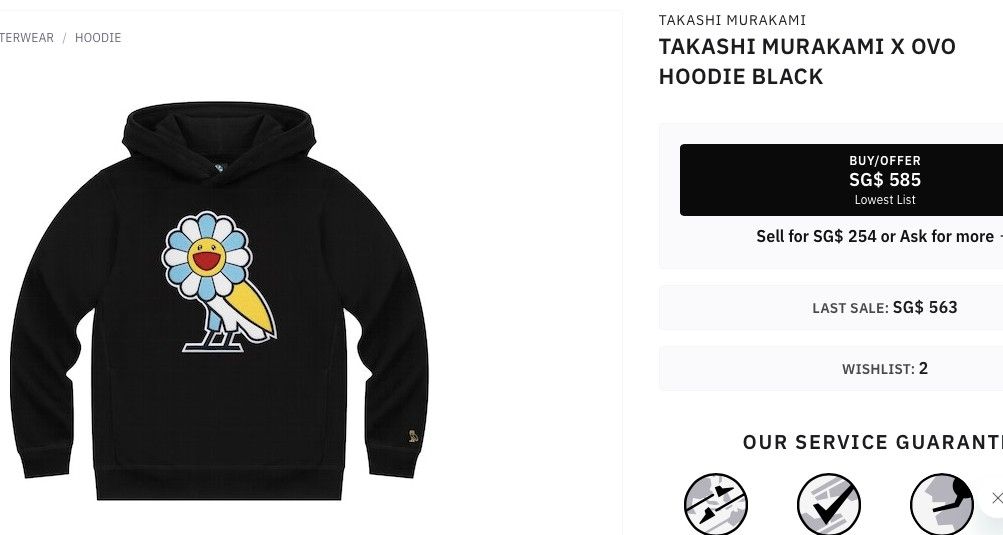 Takashi Murakami x OVO Hoodie Black