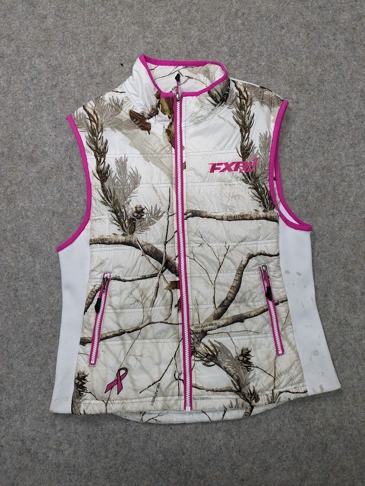 REALTREE FXR Outdoor Puffer Puff Block Heater Hunting Racing Vest Insulated Gilet Camo Size 8