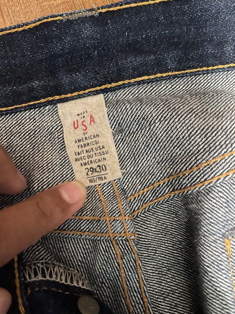 RRL Low Straight Jeans (Selvedge) made in USA, Men's Fashion