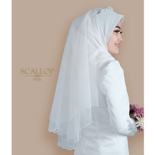 Scallop Veil Nikah by CrownCantik