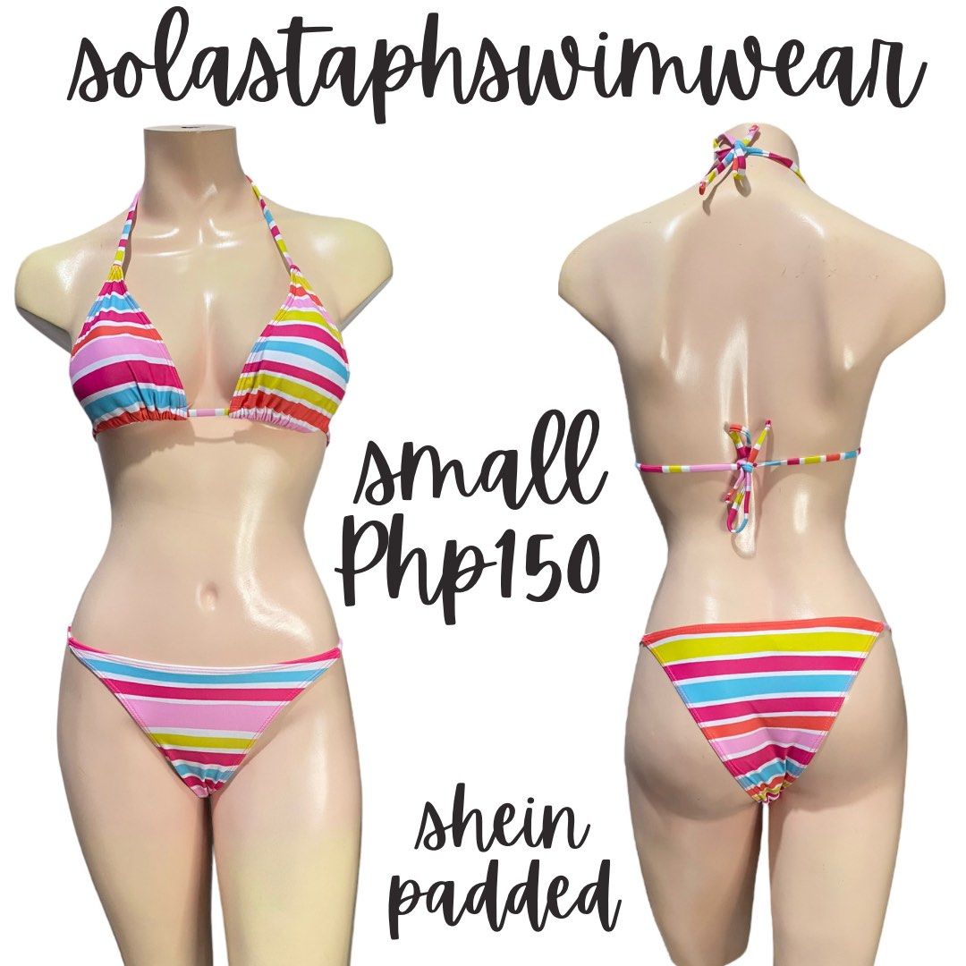 Shein Stripes String Bikini on Carousell