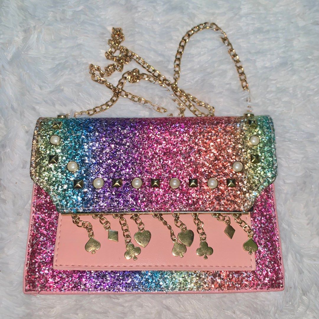 Women Evening Purse Clutch Bag Rainbow Glitter Sequins Dinner Shoulder  Handbag | Fruugo ZA