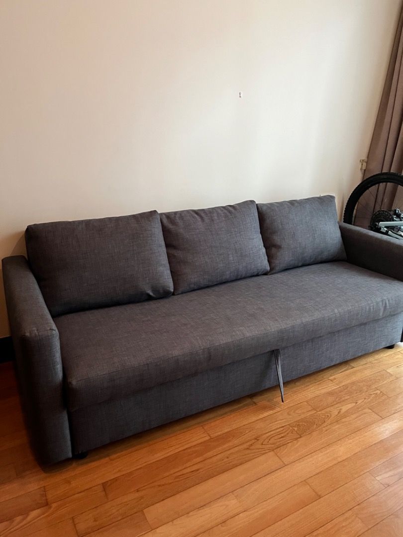 Sofa bed (IKEA), 3 seats, dark grey, Furniture & Home Living, Furniture