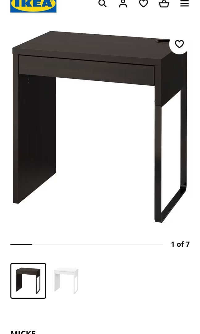Ikea study/work computer table, Furniture & Home Living, Furniture