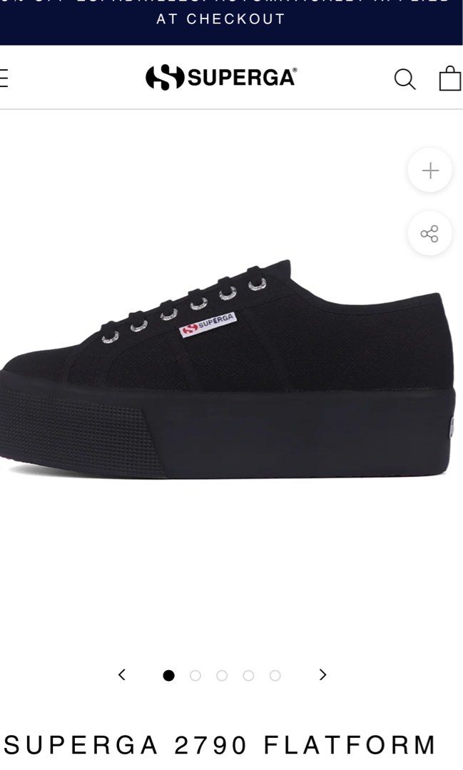 Superga Platform Black Sneakers