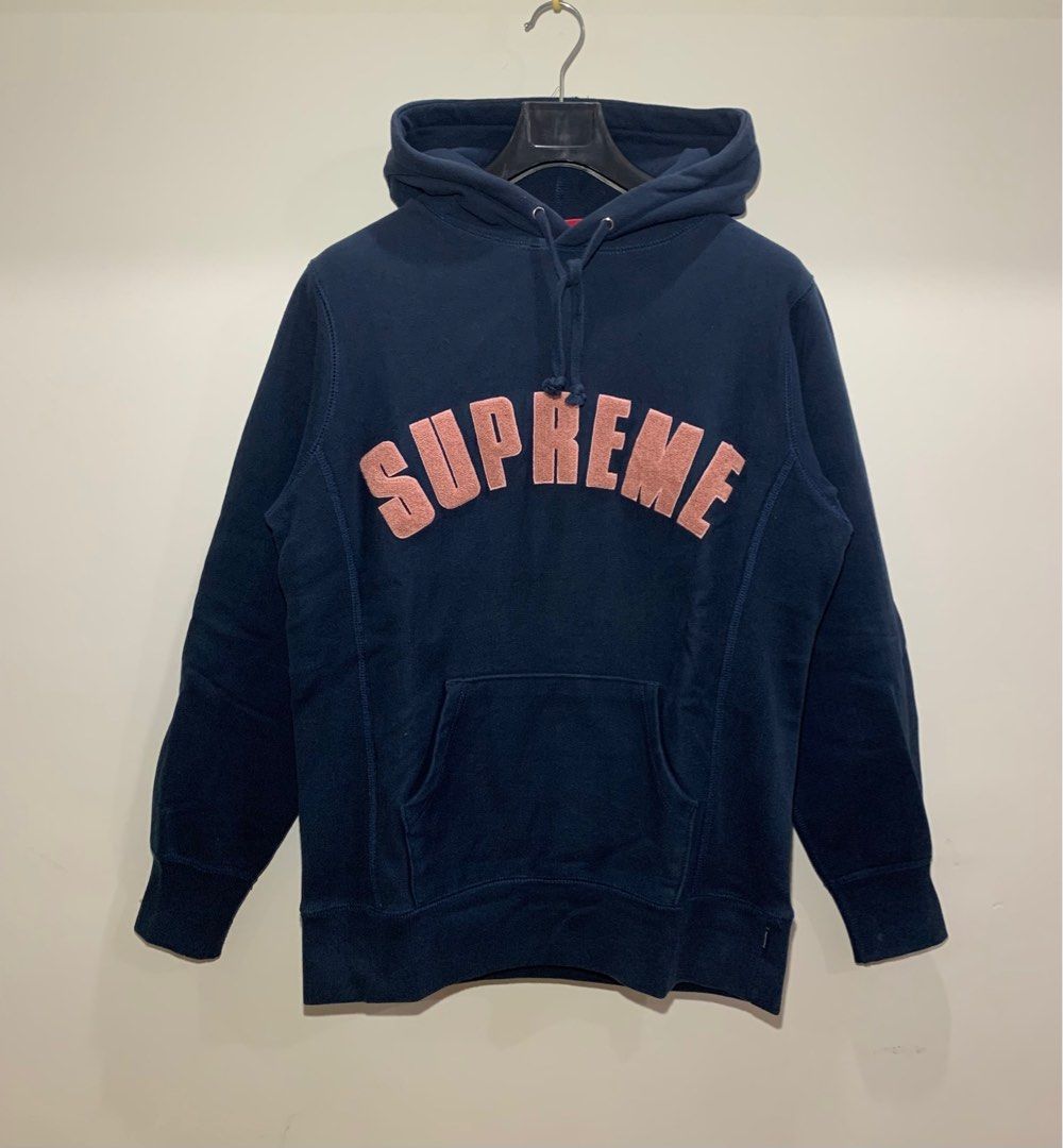 Supreme chenille arc logo hooded sweatshirt discount