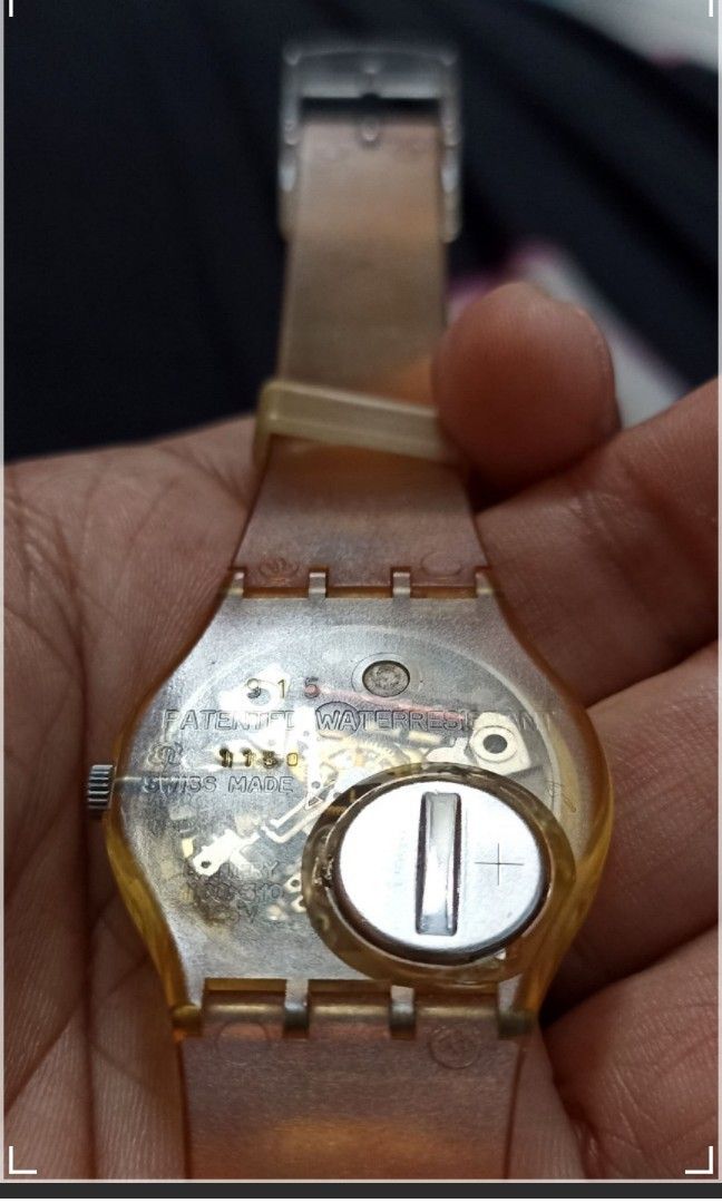 Swatch Transparent GK209 Skleton 1994 Vintage Barang Mewah Jam