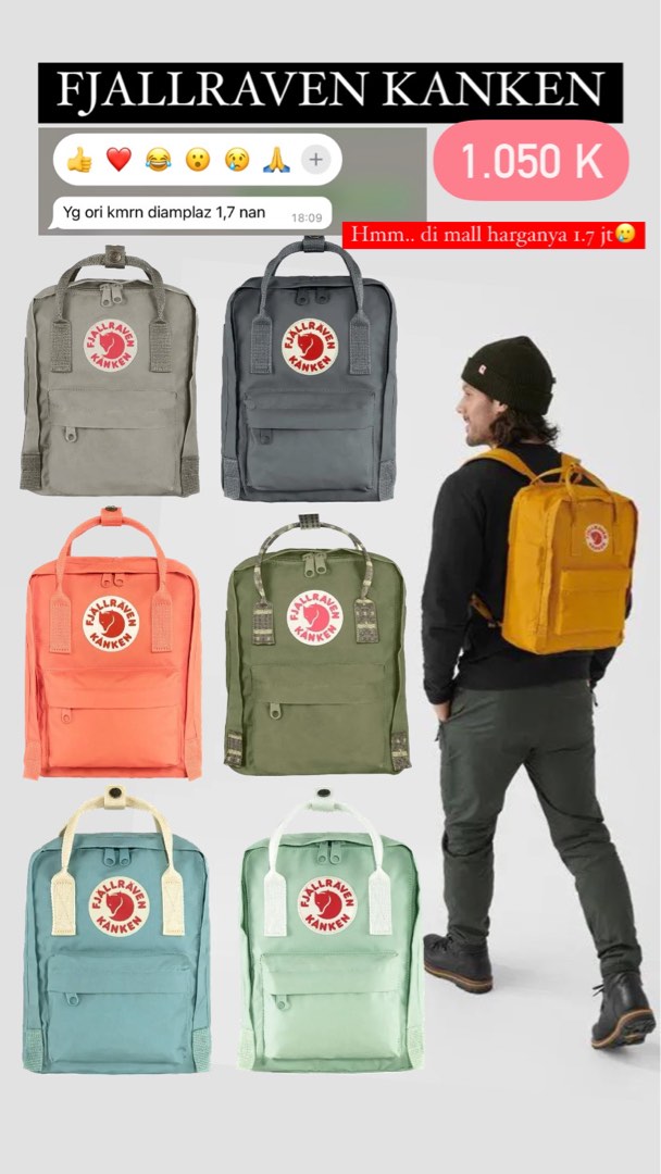 Tas Fjallraven Kanken Original 13 inc on Carousell
