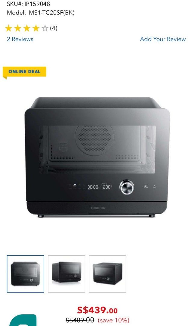 Toshiba pure shop steam oven