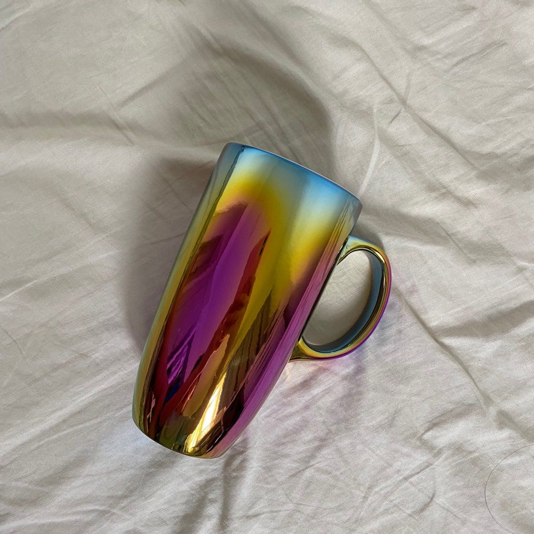 typo rainbow coffee mug with lid, Furniture & Home Living, Kitchenware