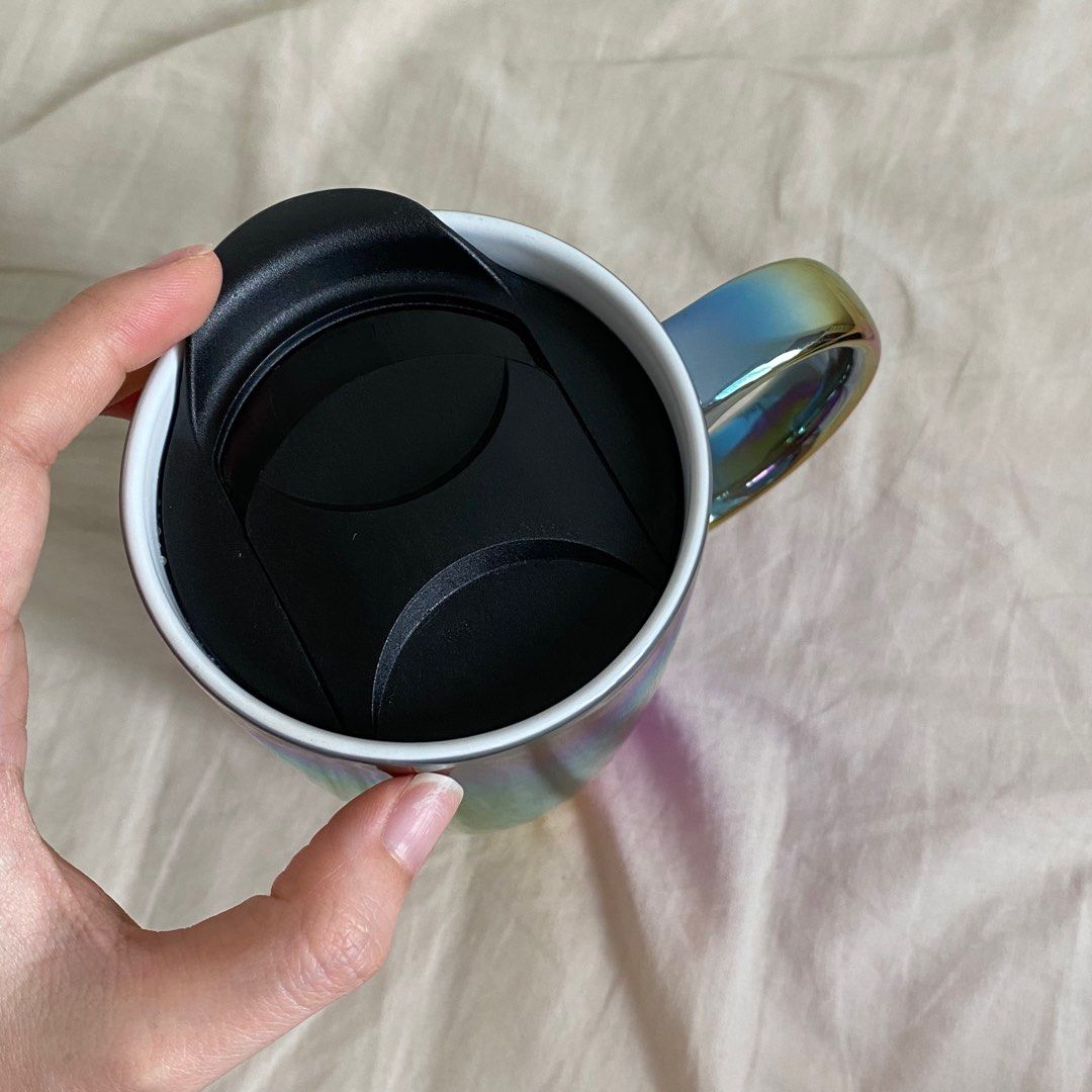 typo rainbow coffee mug with lid, Furniture & Home Living, Kitchenware