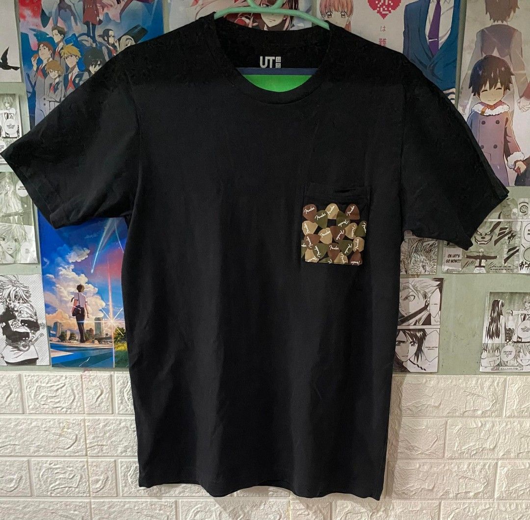 Uniqlo X Fender (Category: Tshirts & Polo Shirts ) located in Davao. Submitted by bletti_bletti (Listing ID 1223842399, Image 1). Description: Brand: Uniqlo Size: Large Dimes: 21 width, 28 length Color: 9/10 (a bit faded) Black Lightly used Fixed Price RFS: Decluttering.