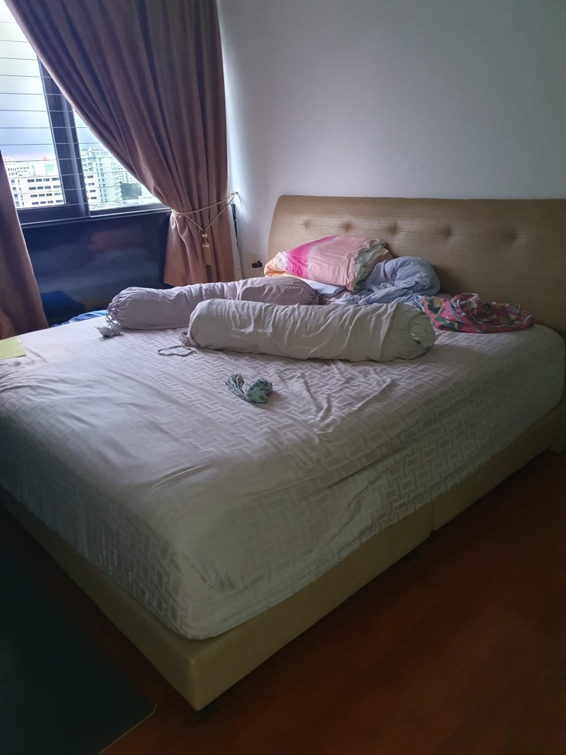 Used king size bed frame, Furniture & Home Living, Furniture, Bed