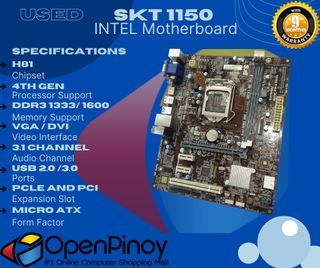 Used SKT 1150 Intel Motherboard 4th Gen Processor